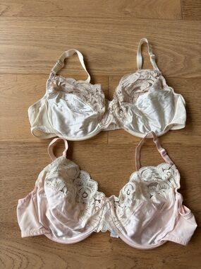 Vintage vanity fair underwire lace bras lot of 2 38C